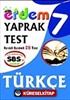 SBS'ye Hazırlık 7. Sınıf Türkçe Yaprak Test