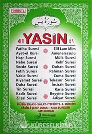 41 Yasin Fihristli (Cami Boy) Yeşil Kapak