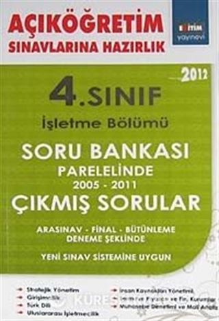 Açıköğretim Sınavlarına Hazırlık 4.Sınıf İşletme Bölümü