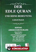 Der Edle Quran und Seine Bedeutung (Arabisch-Deutsch) (Kod:021)