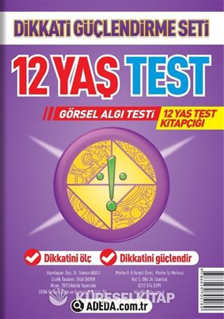 12 Yaş Test Görsel Algı Seti / 12 Yaş Test Kitapçığı