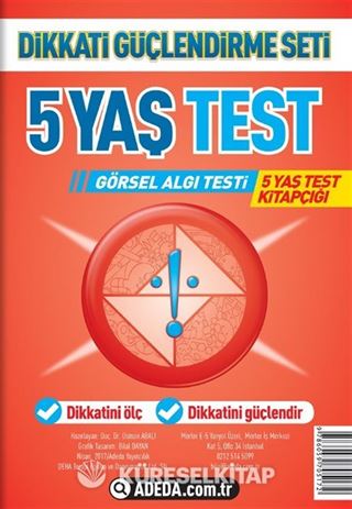 5 Yaş Test Görsel Algı Seti / 5 Yaş Test Kitapçığı