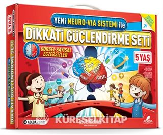 Dikkati Güçlendirme Seti 3 Kitap (5 Yaş) (Yeni Neuro-Via Sistemi ile)