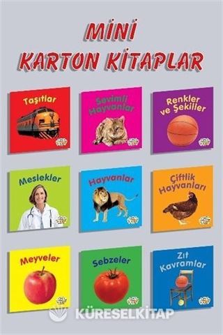 Mini Karton Kitaplar Seti - 9 Kitap Takım