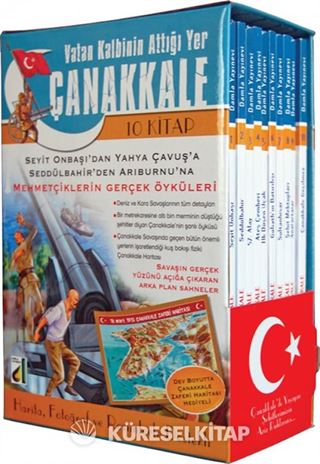 Vatan Kalbinin Attığı Yer Çanakkale (10 Kitap + HDS + Harita Hediyeli)