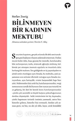 Bilinmeyen Bir Kadının Mektubu