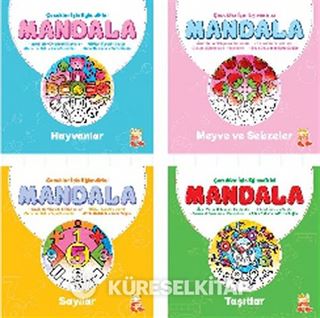 Çocuklar İçin Eğlendirici Mandala (4 Kitap)