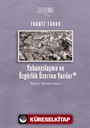 Yabancılaşma ve Özgürlük Üzerine Yazılar