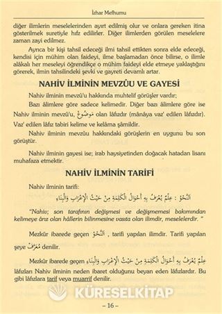 İzhar Mefhumu (Kırık Manalı, Kelime Kelime Tercümeli)