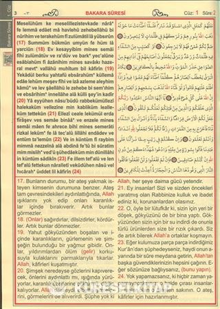 Kur'an-ı Kerim Bilgisayar Hatlı Sesli Cami boy Mealli ve Türkçe Okunuşlu (KOD:H-60)
