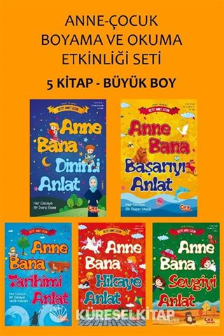 Anne-Çocuk Boyama ve Okuma Etkinliği Seti (5 Kitap)