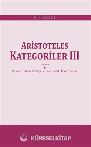 Aristoteles Kategoriler III