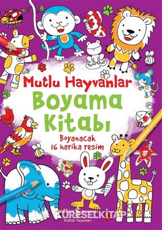 Mutlu Hayvanlar Boyama Kitabım