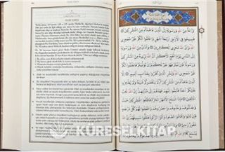 Kur'an-ı Kerim ve Açıklamalı Karşılıklı MealiOrta Boy (Sıvama Cilt Kahverengi )