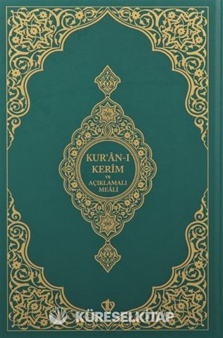Kur'an-ı Kerim ve Açıklamalı Karşılıklı Meali Roman Boy (Yeşil)