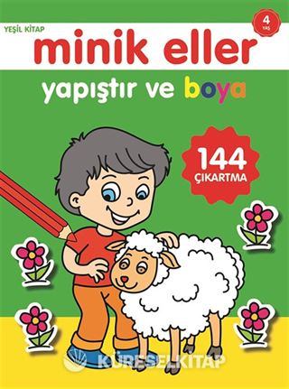 Yapıştır ve Boya / Minik Eller Yeşil Kitap (4 Yaş)
