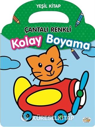 Çantalı Renkli Kolay Boyama- Yeşil Kitap