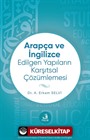 Arapça ve İngilizce Edilgen Yapıların Karşıtsal Çözümlemesi