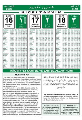 Hicrî Takvim 1448