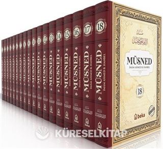 Müsned 18 Cilt Takım (Ciltli- Arapça Metinli)