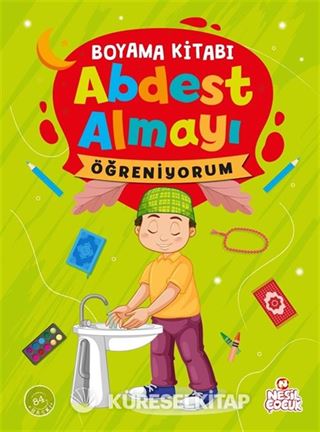 Abdest Almayı Öğreniyorum / Erkek (Boyama) 3-7 Yaş